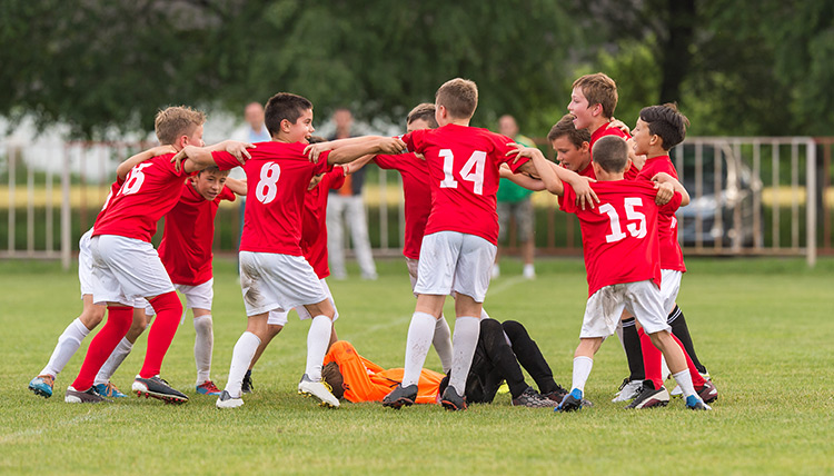 Barn på träningsläger
